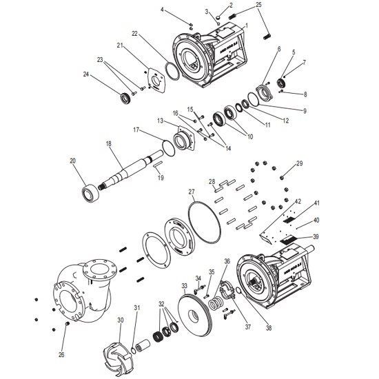 MUD HOG Centrifugal Pump, MCM 250 pump parts, double life DL250 pump parts